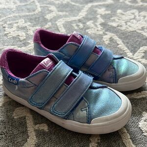 Keds Courtney blue irridescent toddler girls sneakers size 9.5